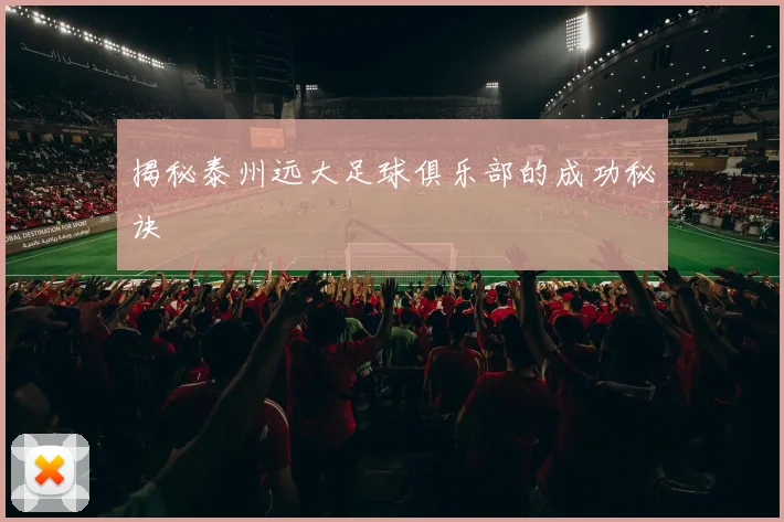 揭秘泰州远大足球俱乐部的成功秘诀